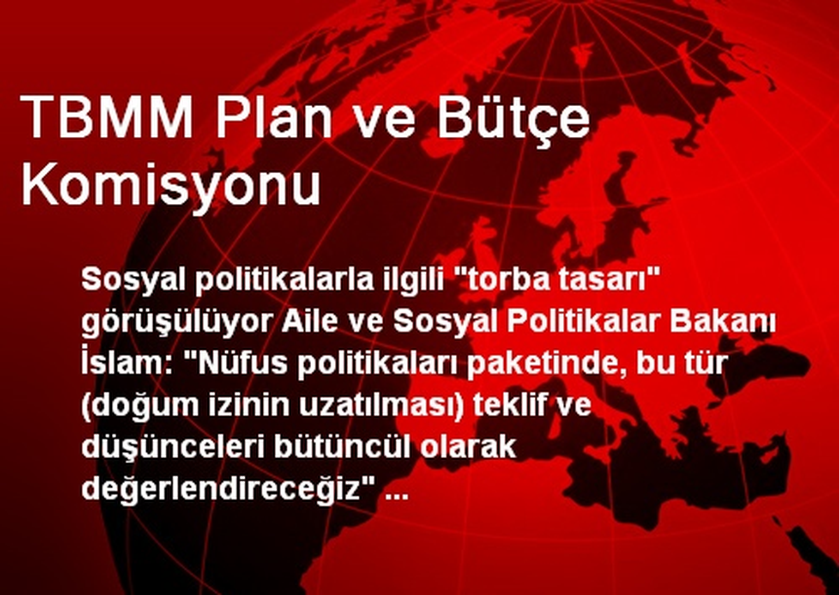 TBMM Plan ve Bütçe Komisyonu
