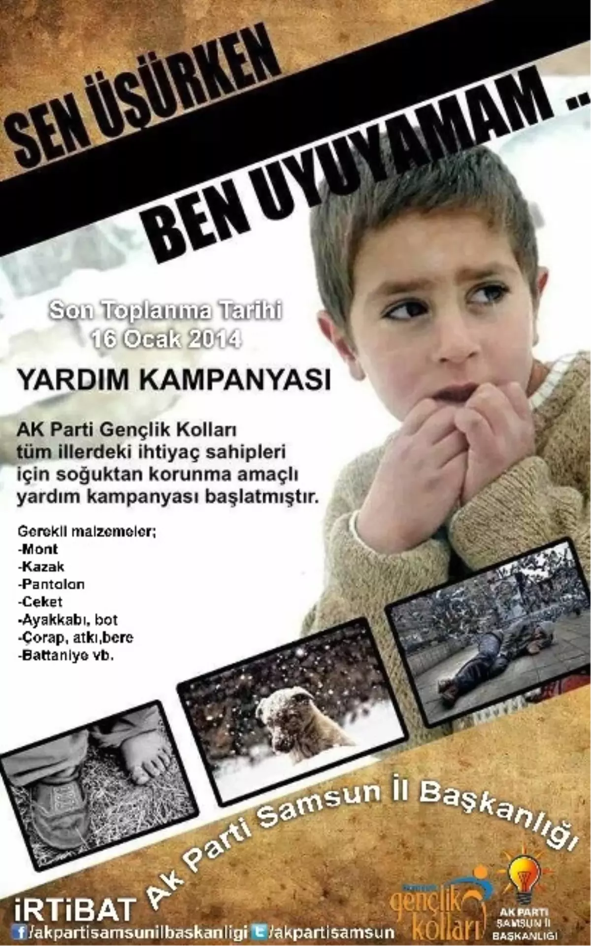 Ak Gençlik\'ten \'Sen Üşürken Ben Uyuyamam\' Yardım Kampanyası