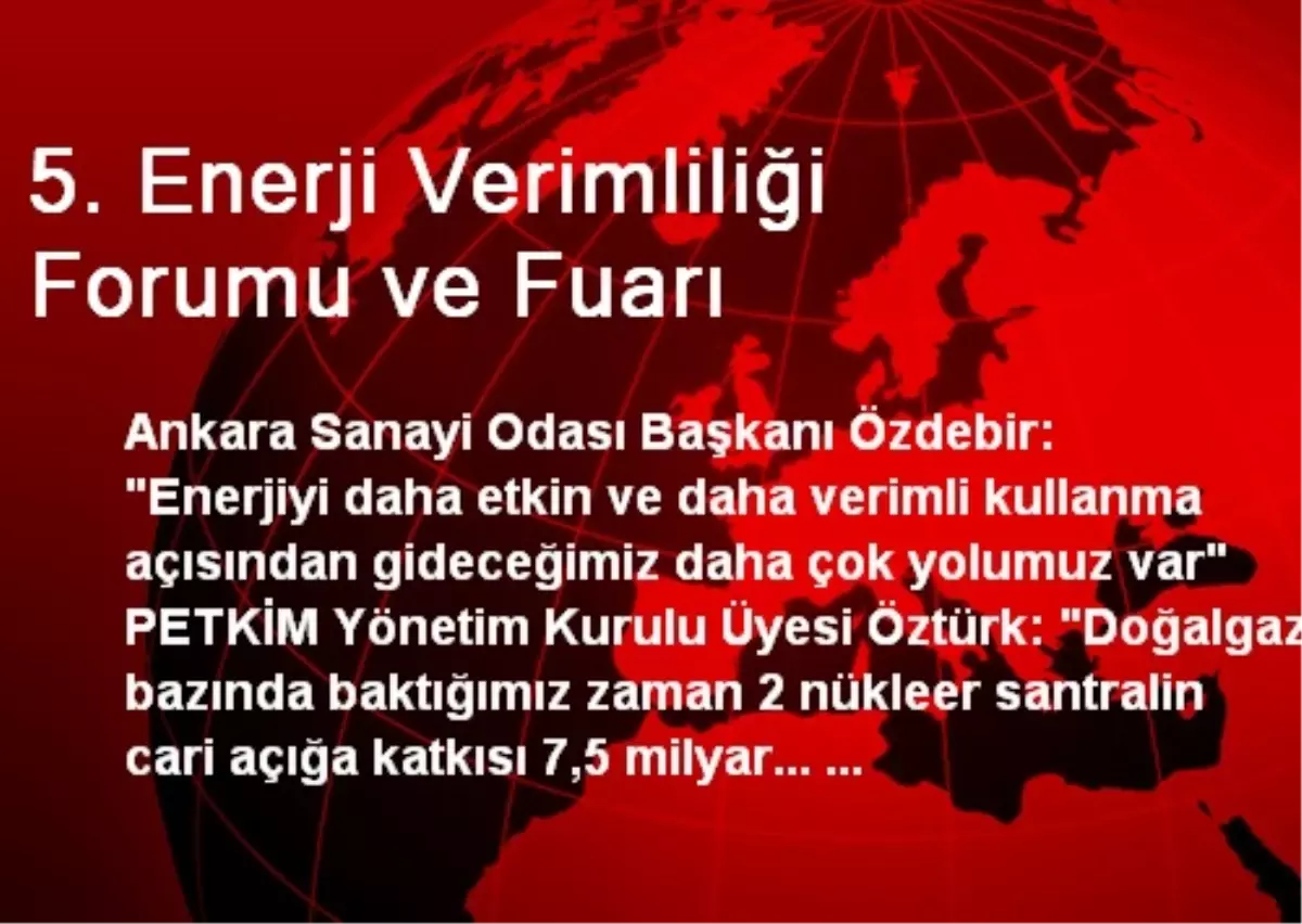 5. Enerji Verimliliği Forumu ve Fuarı