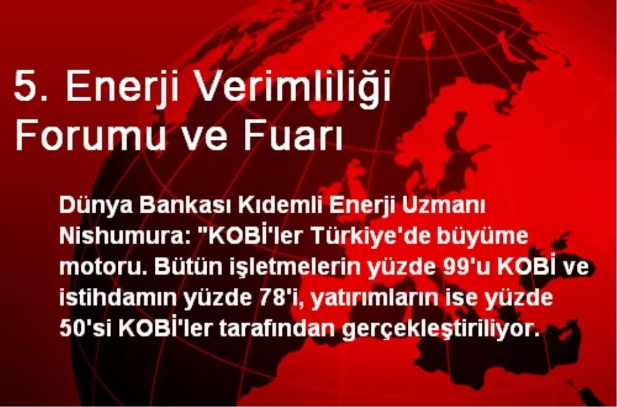 5. Enerji Verimliliği Forumu ve Fuarı