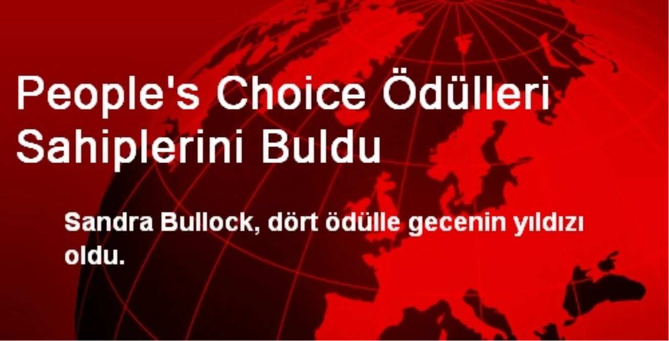 People\'s Choice Ödülleri Sahiplerini Buldu