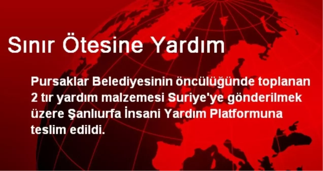 Sınır Ötesine Yardım