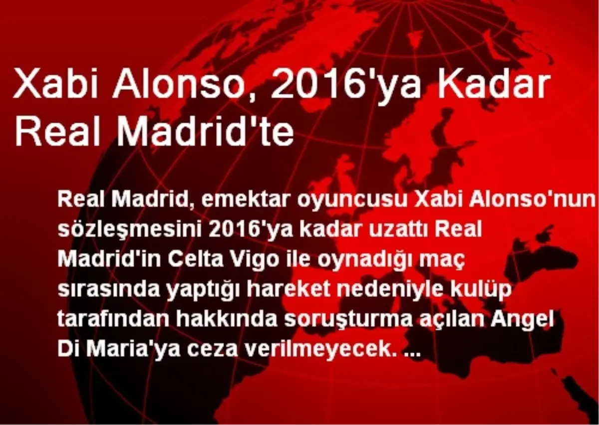 Xabi Alonso, 2016\'ya Kadar Real Madrid\'te