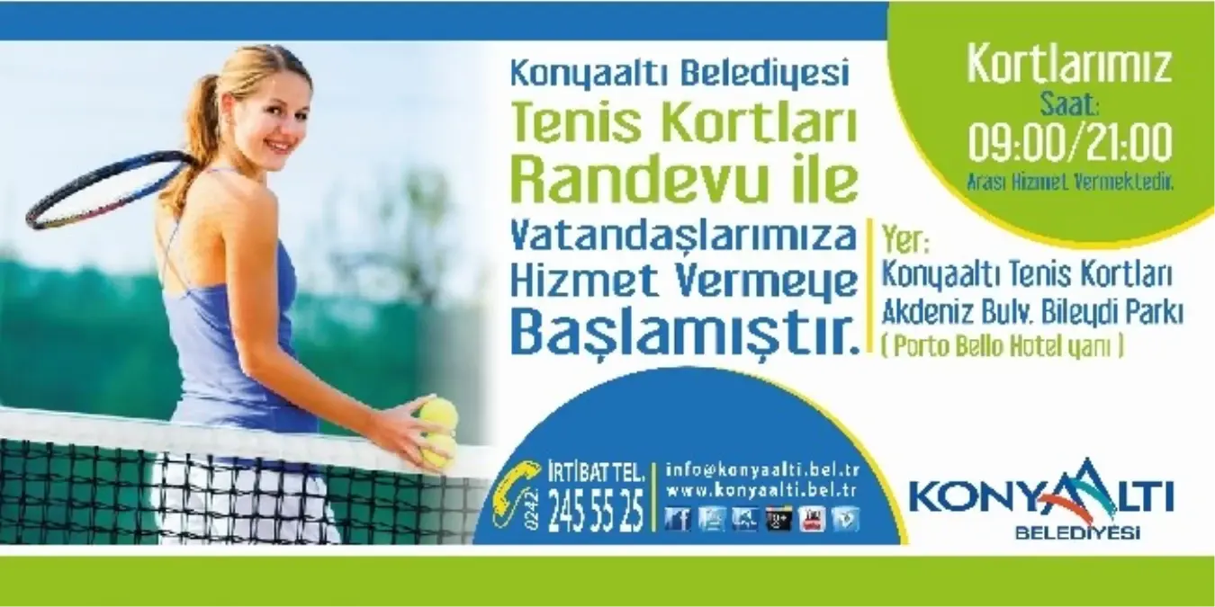 Konyaaltı\'nda Tenis Kortları Halka Açılıyor