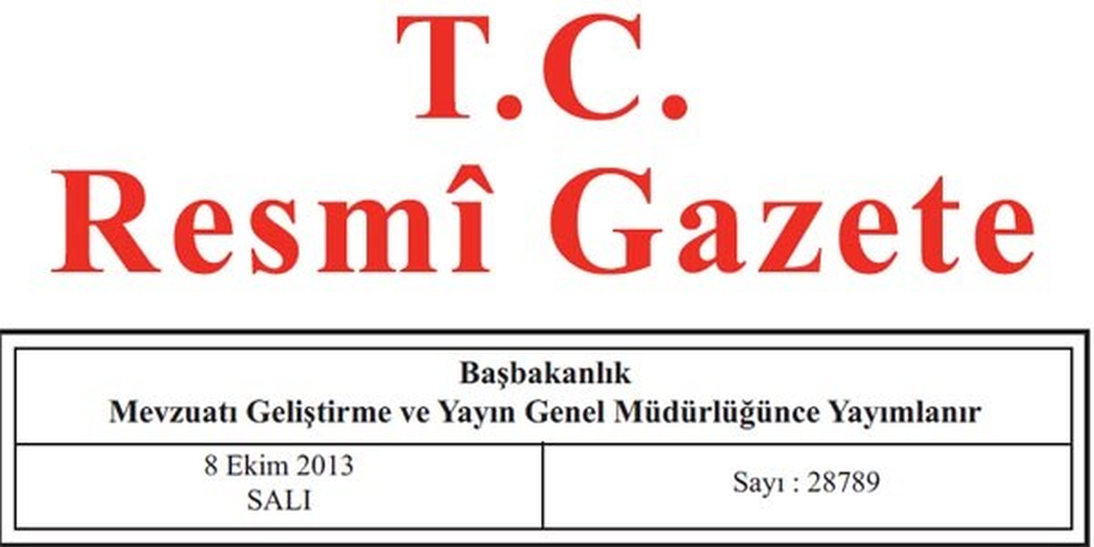 Yönetmelikteki Değişiklikler Resmi Gazate\'de
