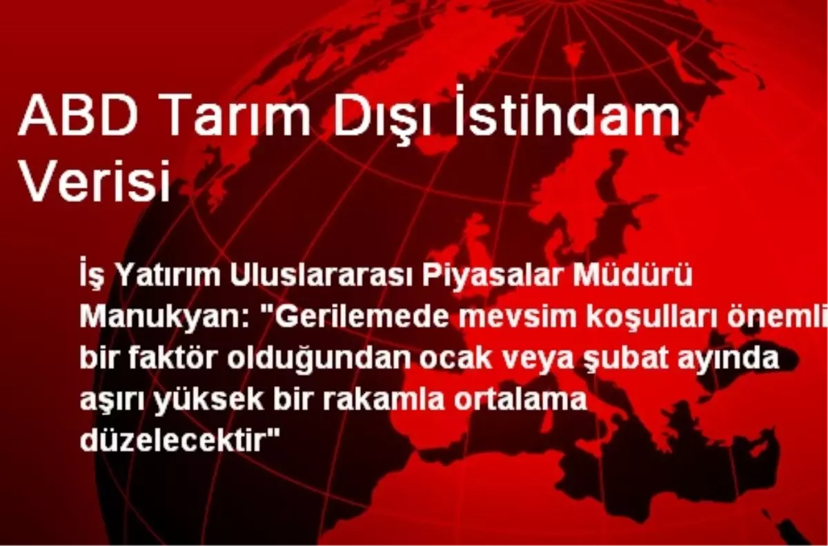 ABD Tarım Dışı İstihdam Verisi