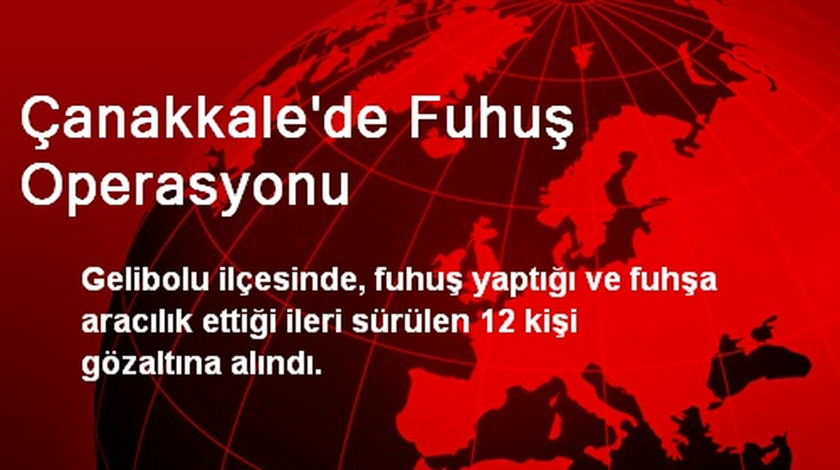 Çanakkale\'de Fuhuş Operasyonu