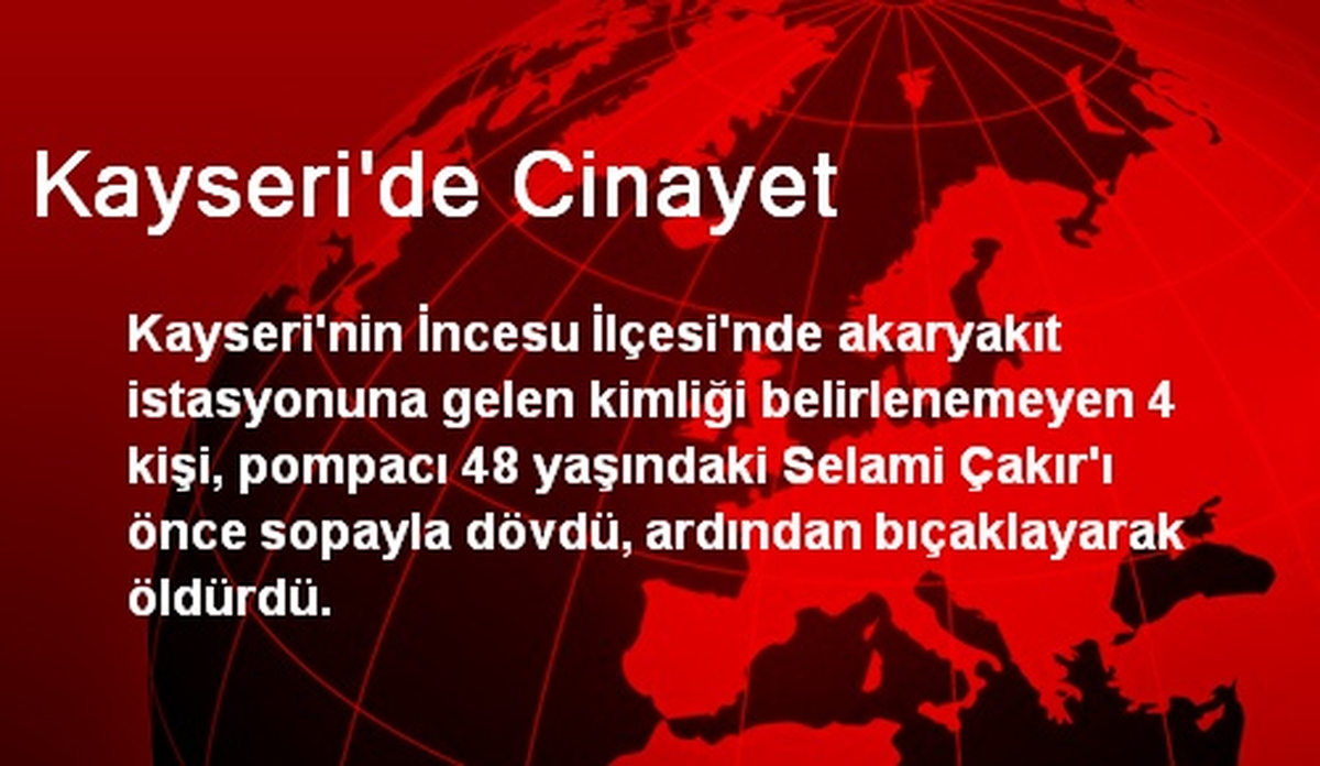 Kayseri\'de Cinayet