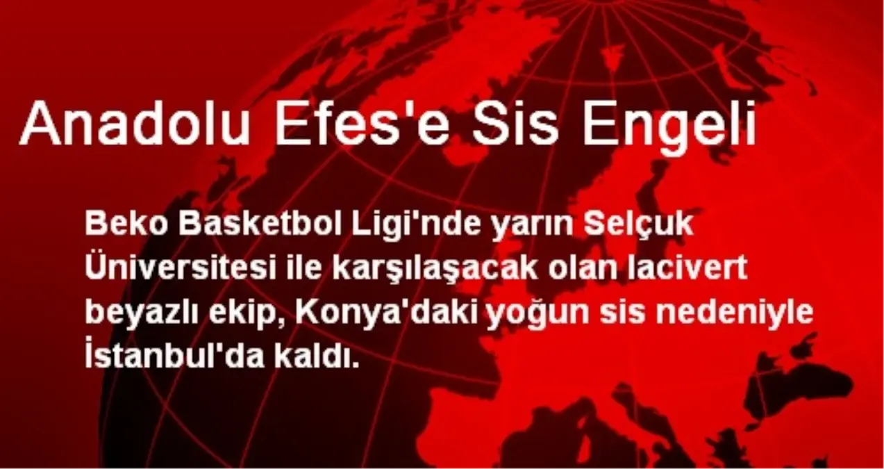 Anadolu Efes\'e Sis Engeli