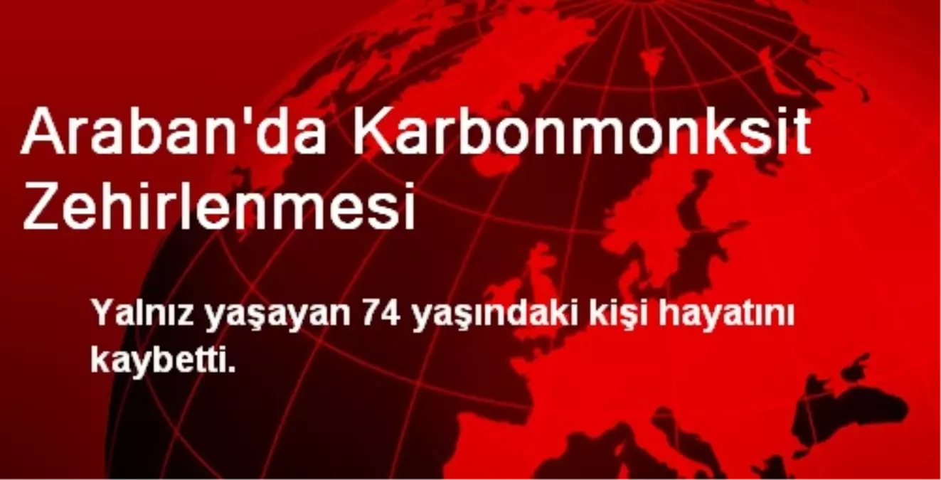 Araban\'da Karbonmonksit Zehirlenmesi