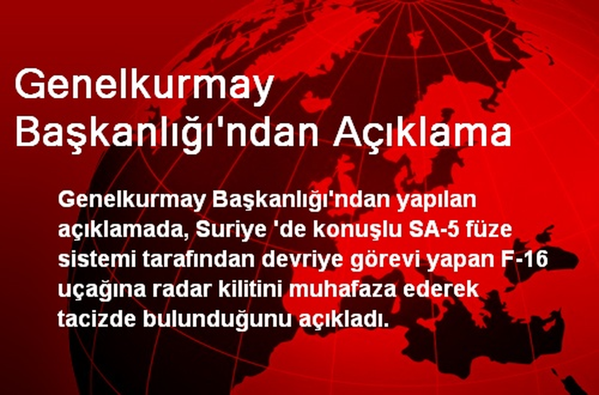 Genelkurmay Başkanlığı\'ndan Açıklama