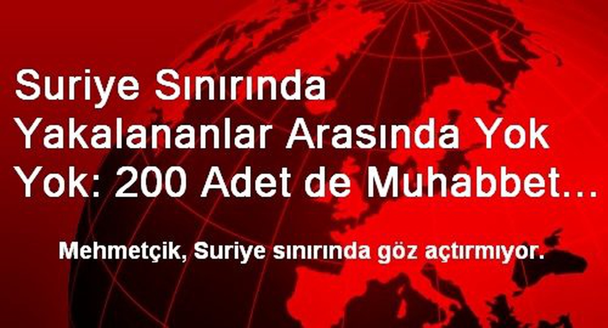 Suriye Sınırında Yakalananlar Arasında Yok Yok: 200 Adet de Muhabbet Kuşu Ele Geçirildi