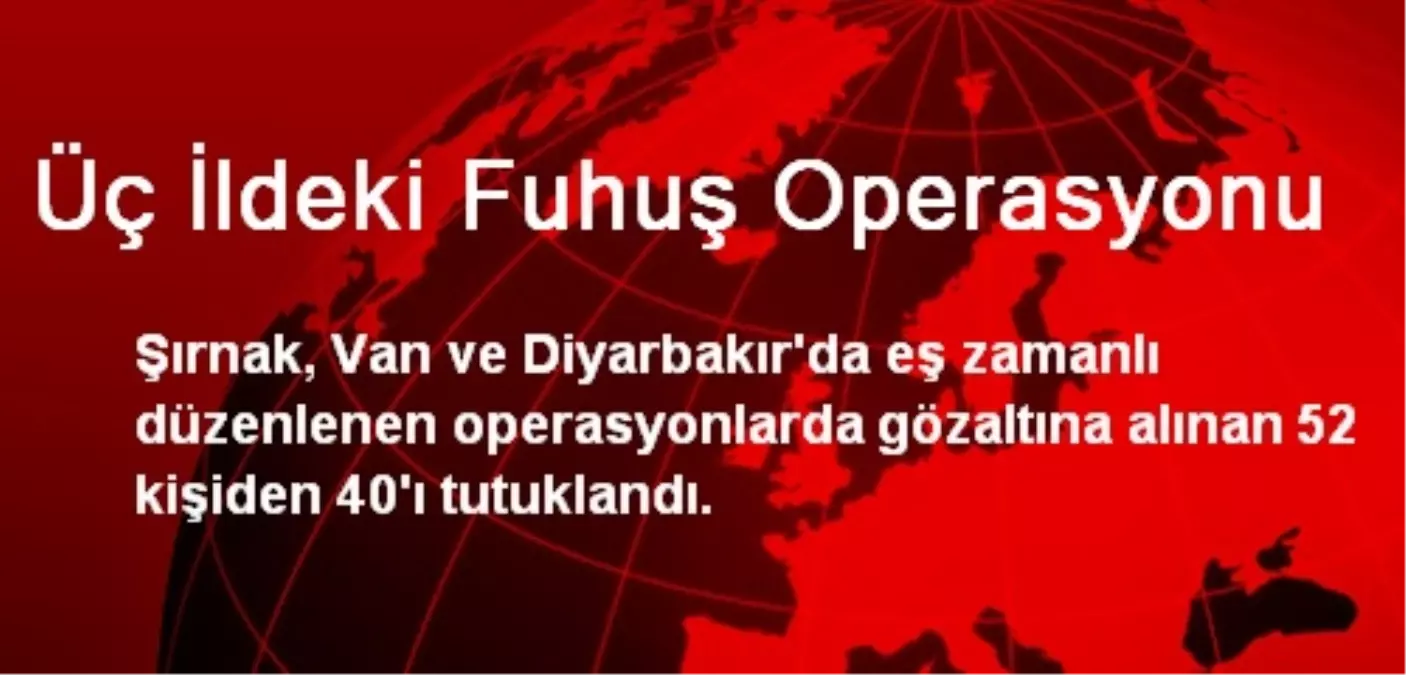 Üç İldeki Fuhuş Operasyonu