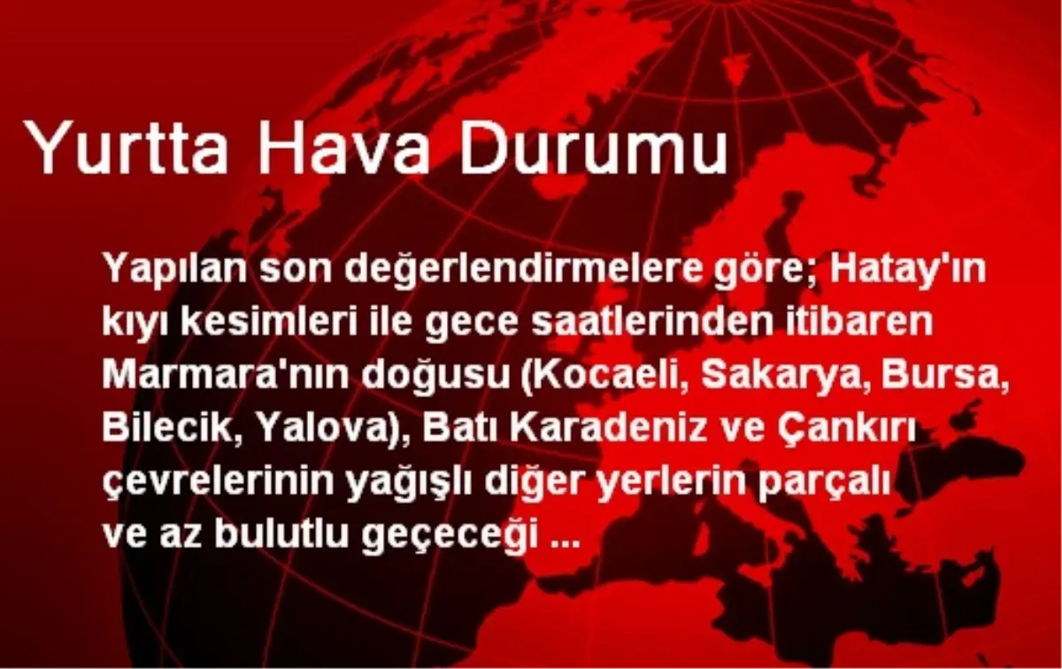 Yurtta Hava Durumu