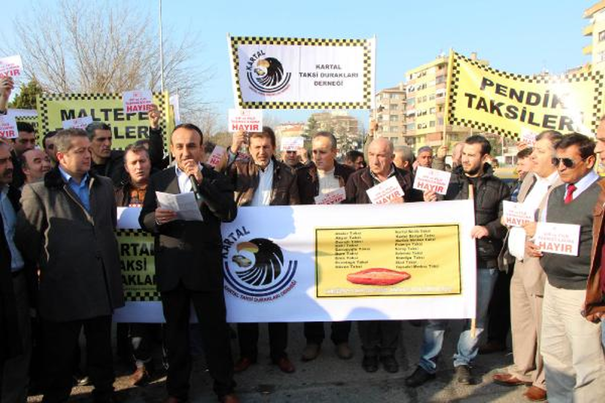 Taksicilerden Vip Protestosu