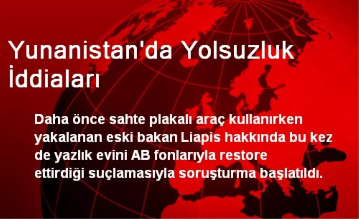 Yunanistan\'da Yolsuzluk İddiaları