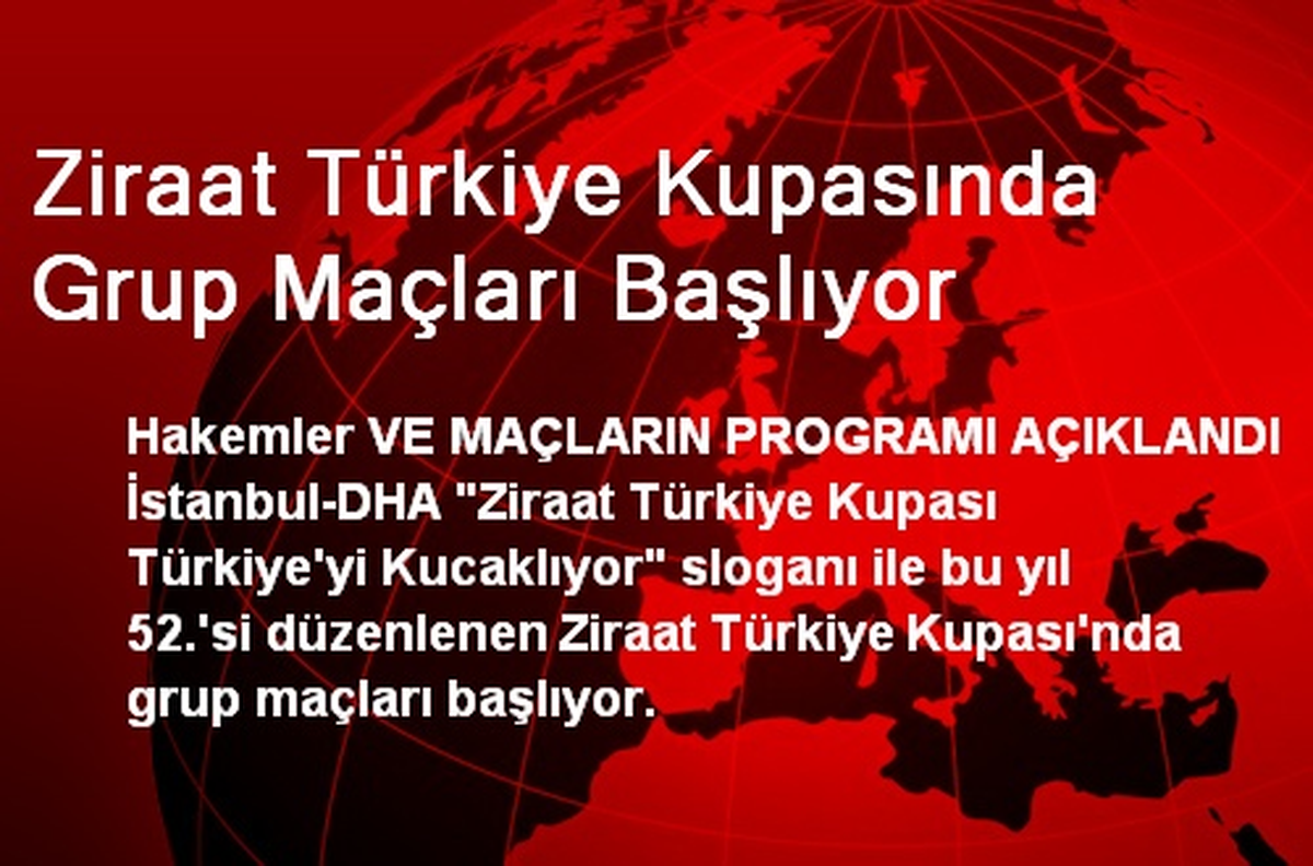 Ziraat Türkiye Kupasında Grup Maçları Başlıyor