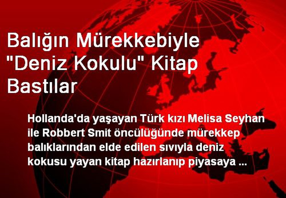 Balığın Mürekkebiyle "Deniz Kokulu" Kitap Bastılar