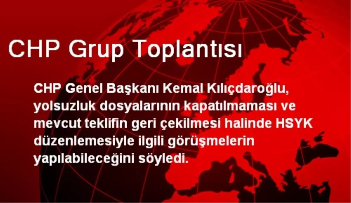 CHP Grup Toplantısı