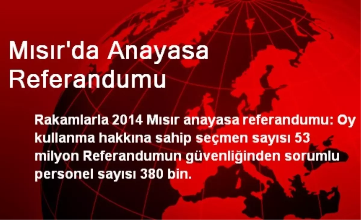 Mısır\'da Anayasa Referandumu