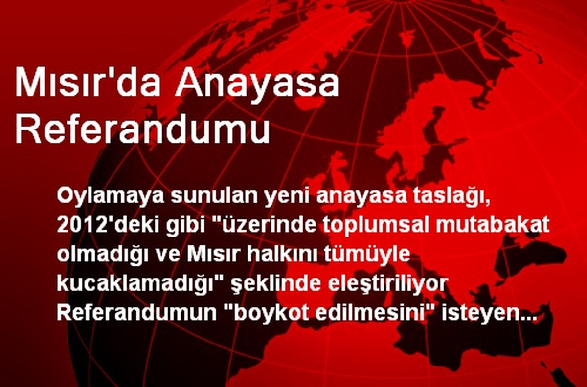 Mısır\'da Anayasa Referandumu