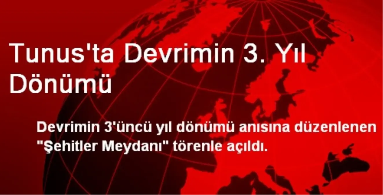 Tunus\'ta Devrimin 3. Yıl Dönümü