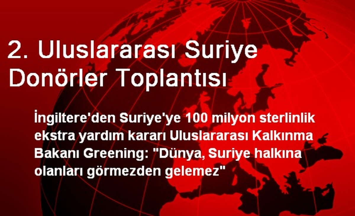 2. Uluslararası Suriye Donörler Toplantısı