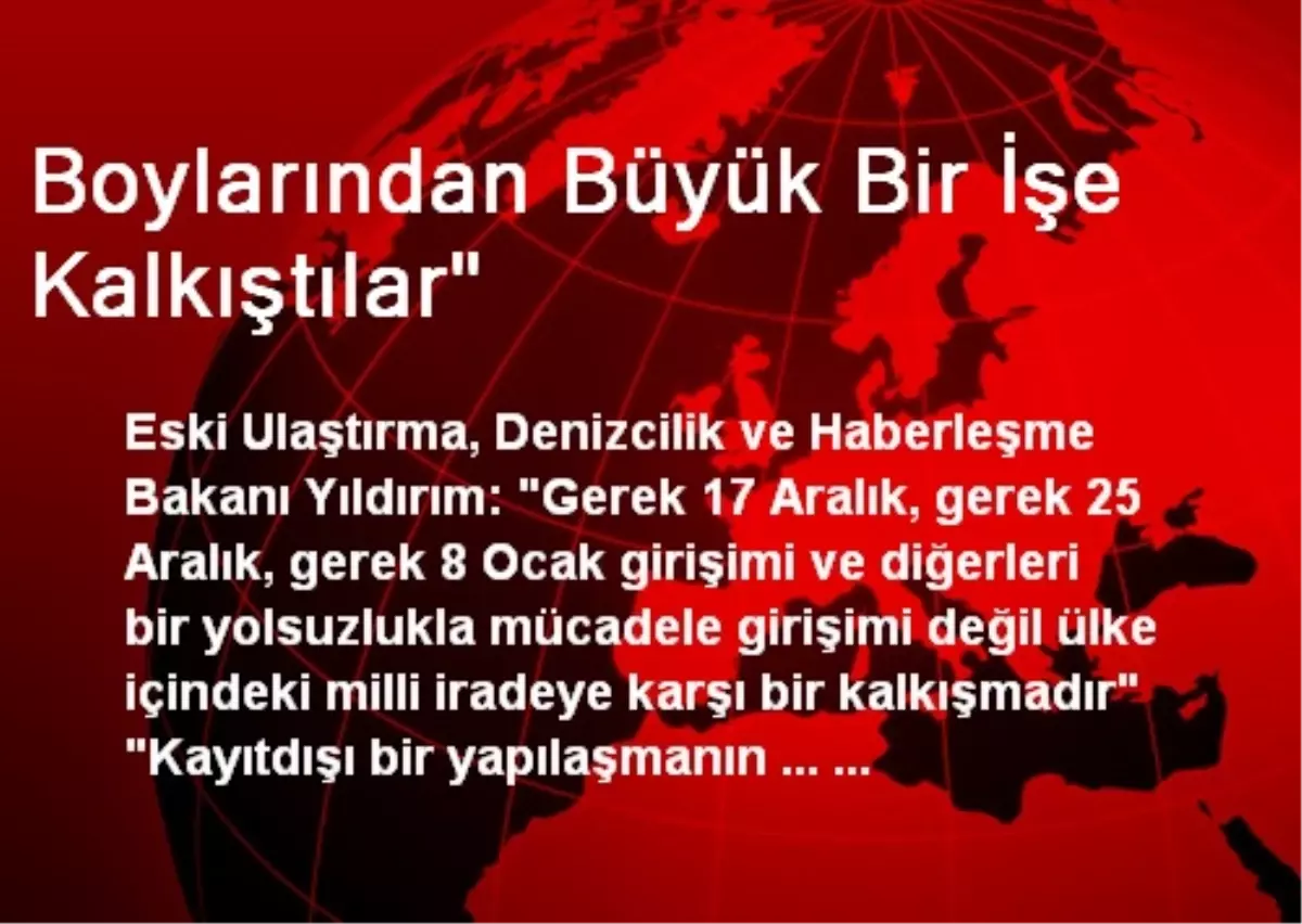 Boylarından Büyük Bir İşe Kalkıştılar"