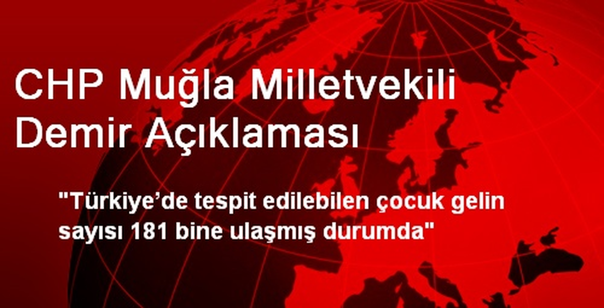 CHP Muğla Milletvekili Demir Açıklaması
