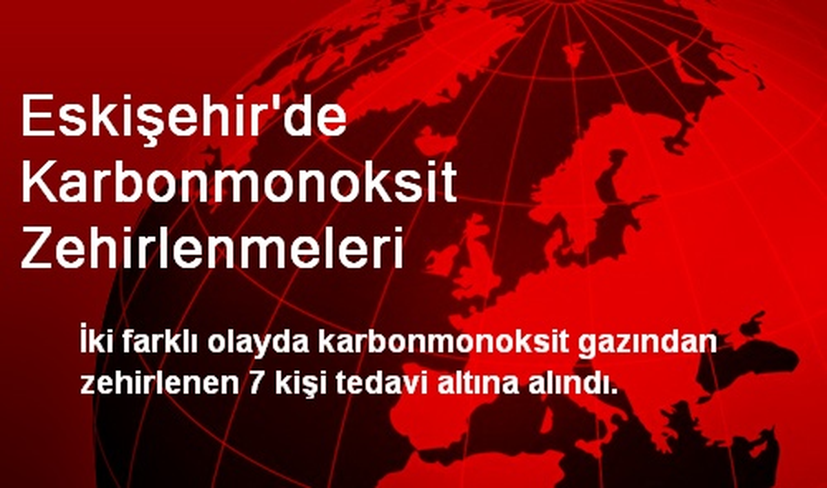 Eskişehir\'de Karbonmonoksit Zehirlenmeleri