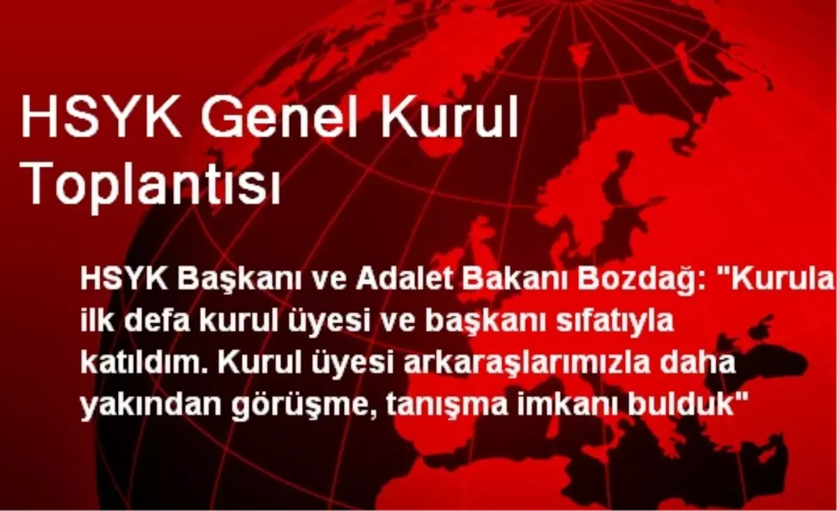 HSYK Genel Kurul Toplantısı