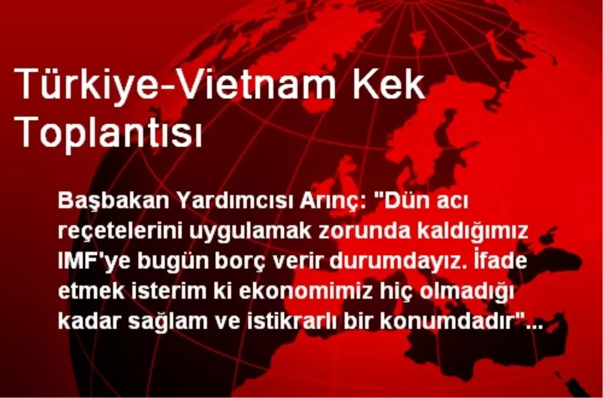 Türkiye-Vietnam Kek Toplantısı