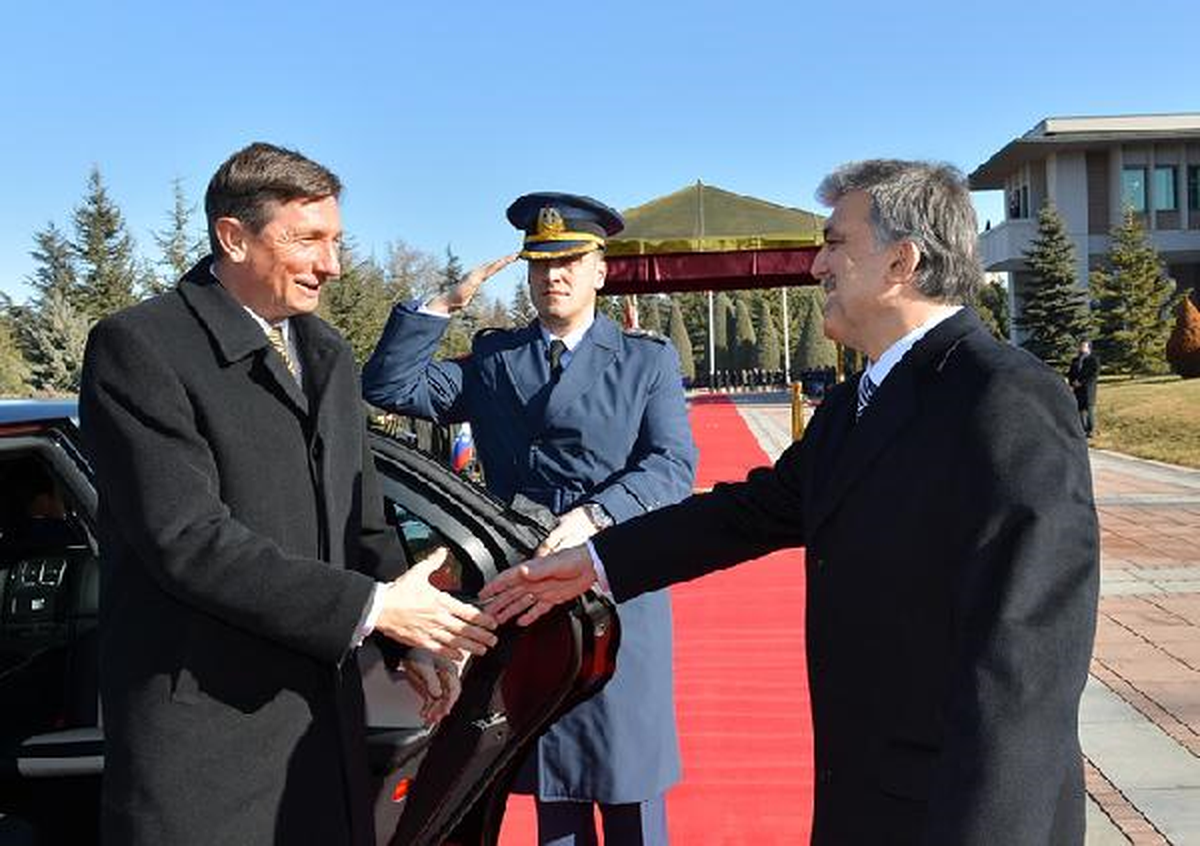 Slovenya Cumhurbaşkanı Pahor Çankaya Köşkünde