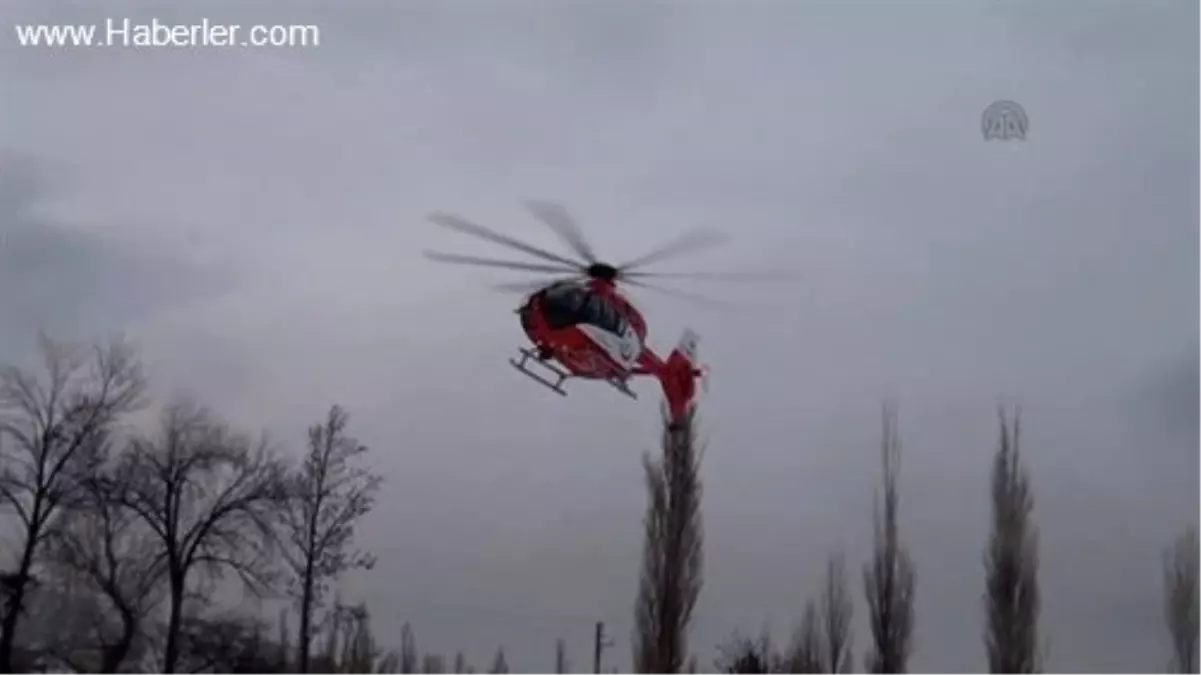 Kağızman\'da Ambulans Helikopter Engelli Hasta İçin Havalandı