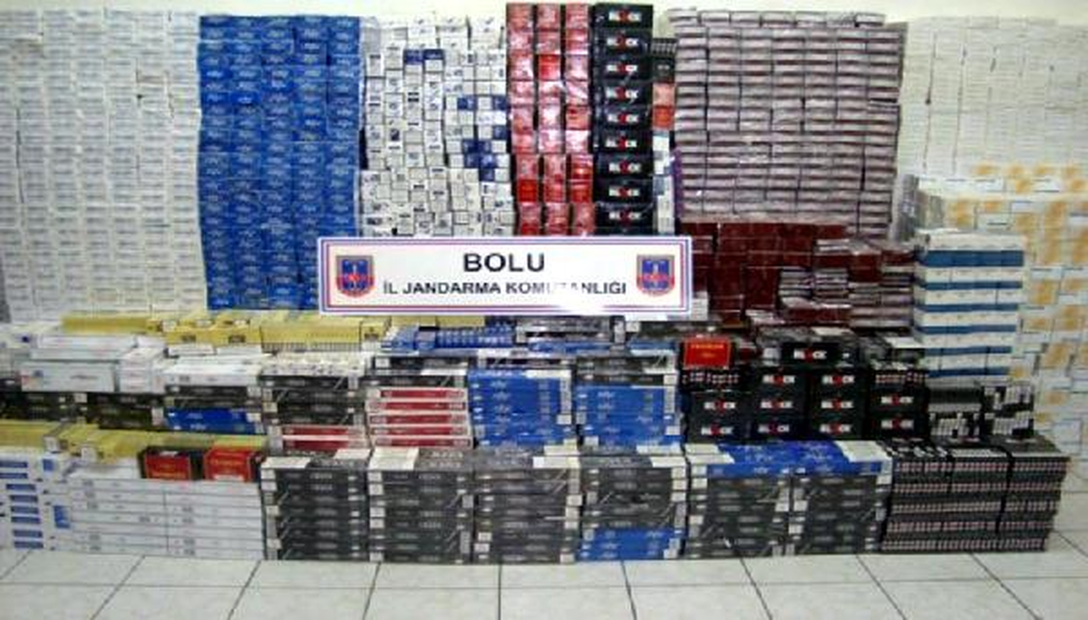 Bolu\'da 18 Bin Paket Kaçak Sigara Ele Geçirildi