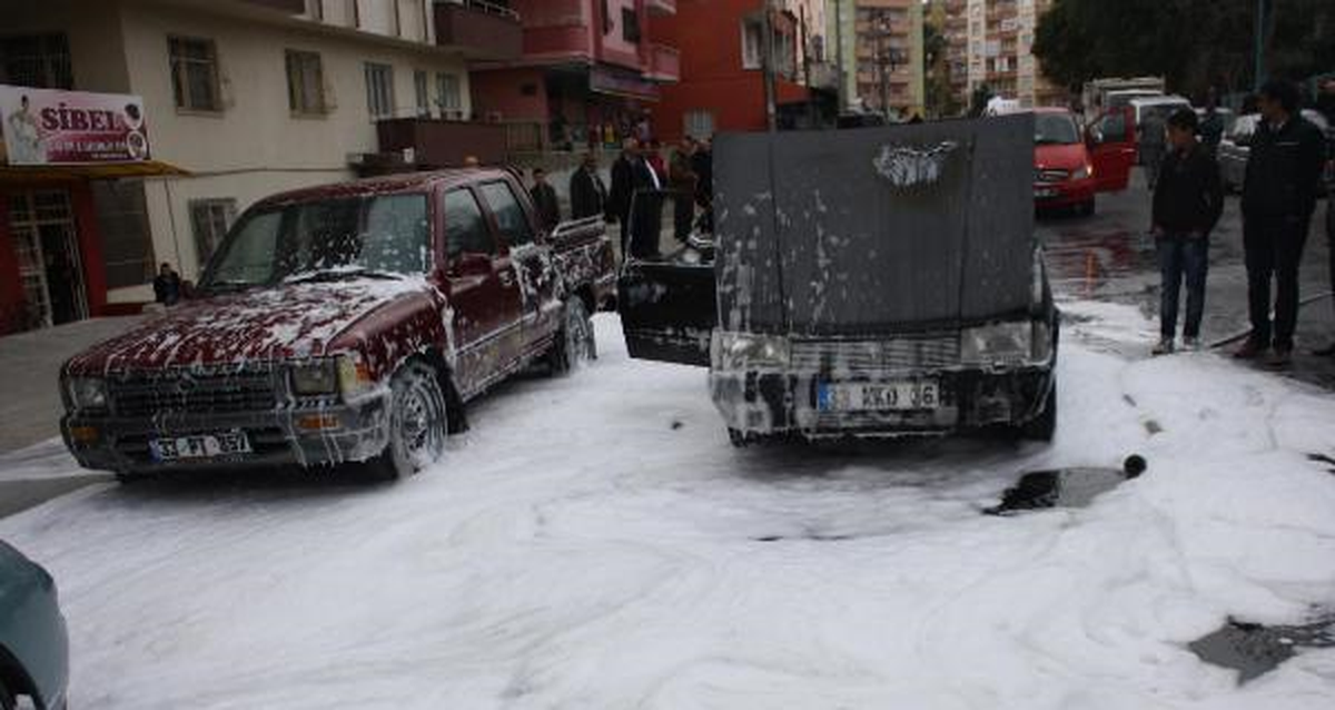 Tarsus\'ta LPG\'li Araçta Yangın Paniği