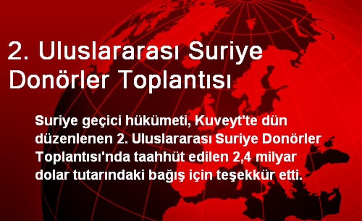 2. Uluslararası Suriye Donörler Toplantısı