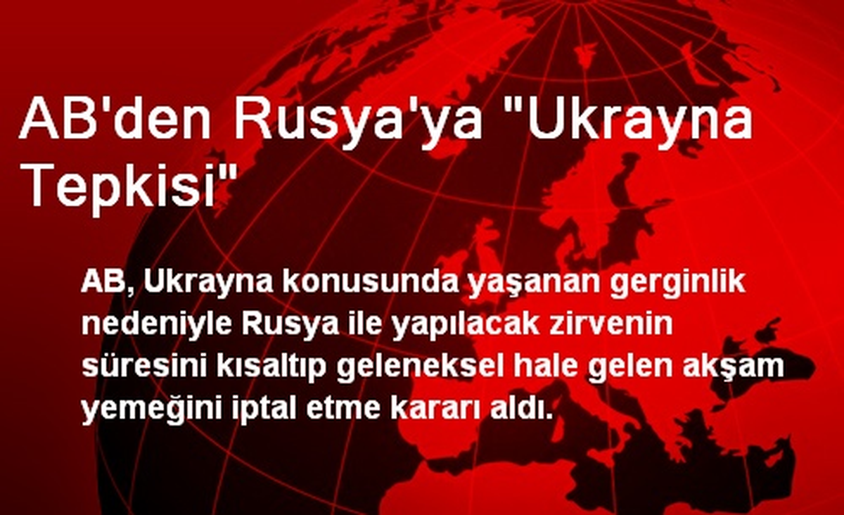 AB\'den Rusya\'ya "Ukrayna Tepkisi"