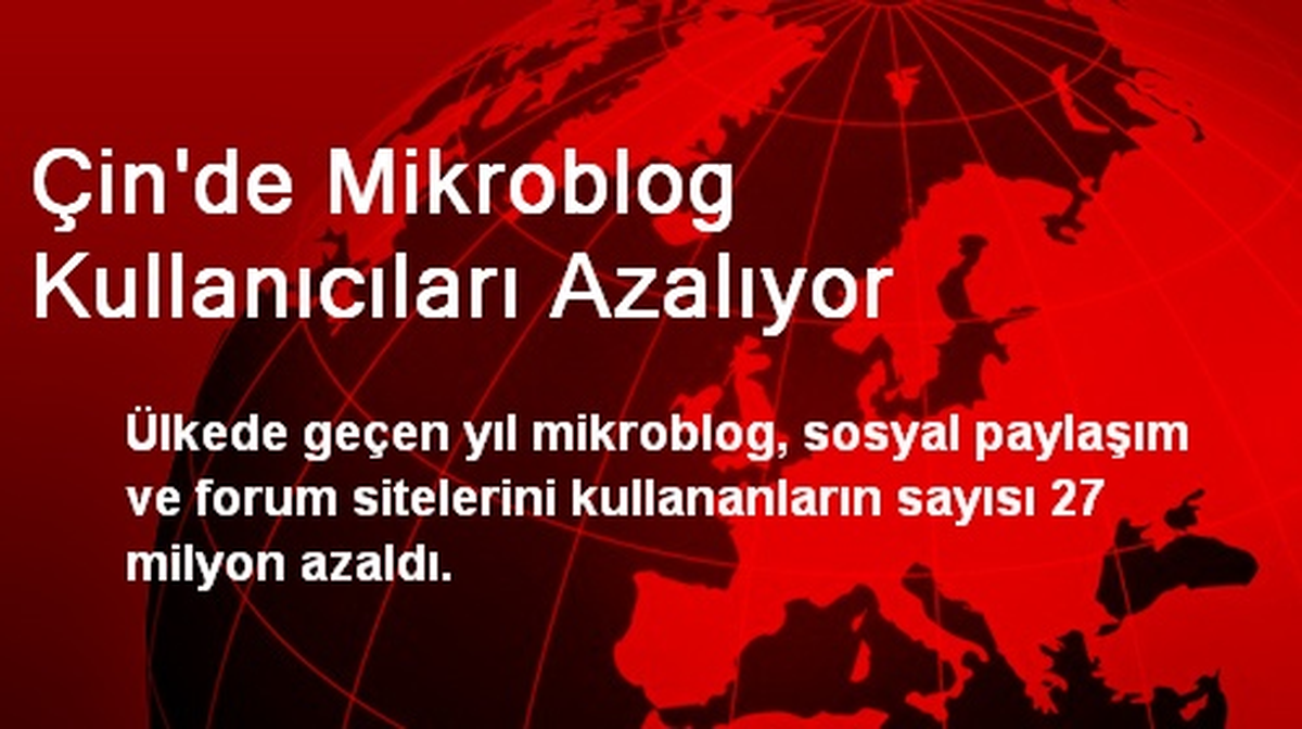Çin\'de Mikroblog Kullanıcıları Azalıyor