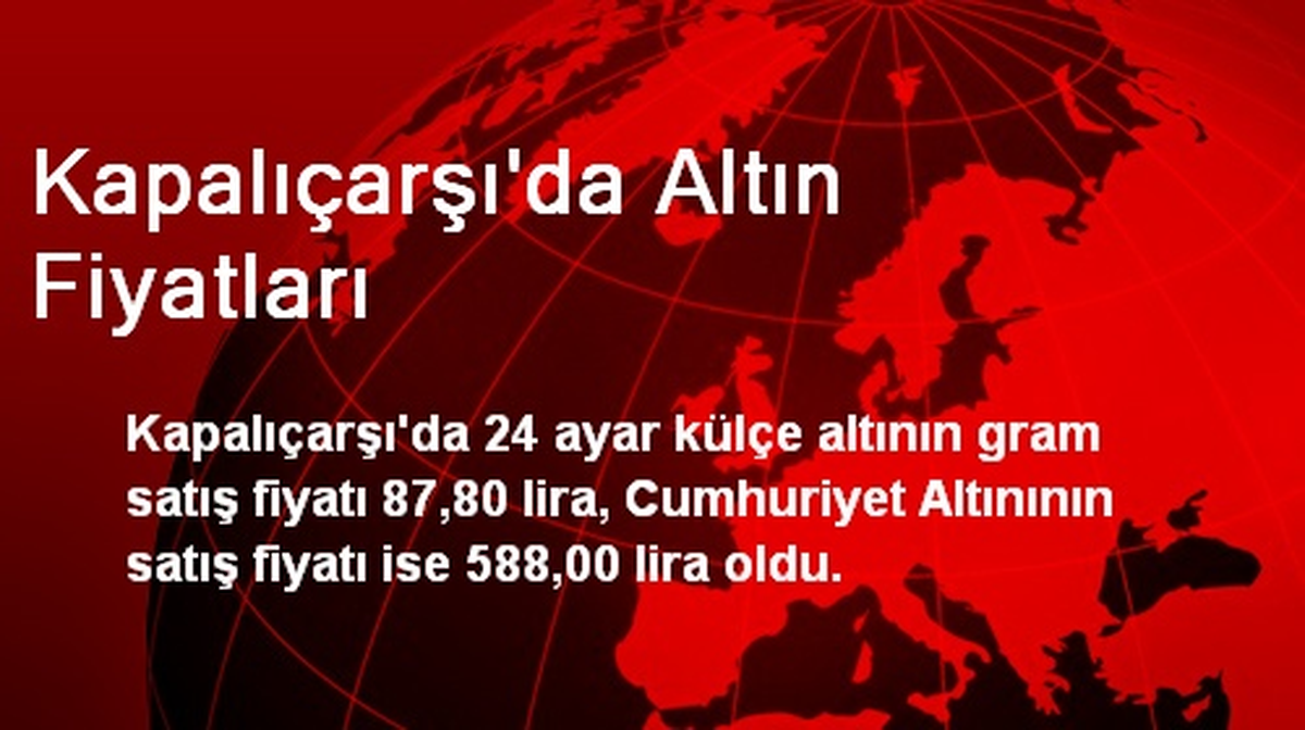 Kapalıçarşı\'da Altın Fiyatları