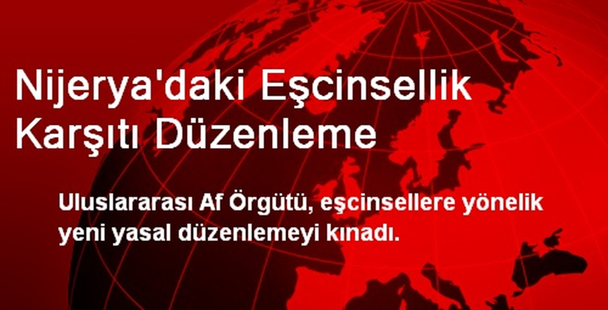 Uluslararası Af Örgütünden Nijerya\'ya Kınama