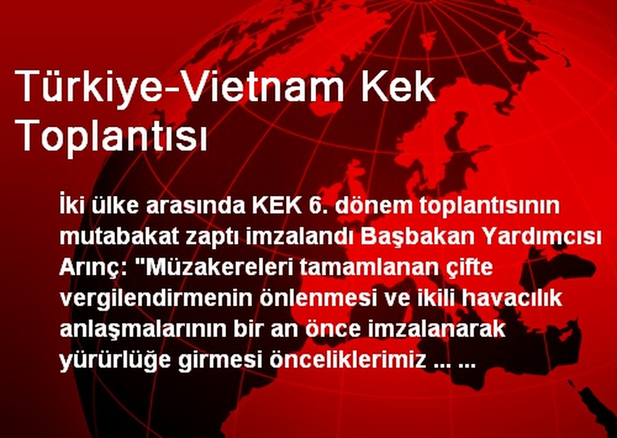 Türkiye-Vietnam Kek Toplantısı
