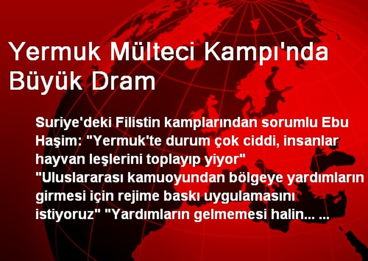 Yermuk Mülteci Kampı\'nda Büyük Dram