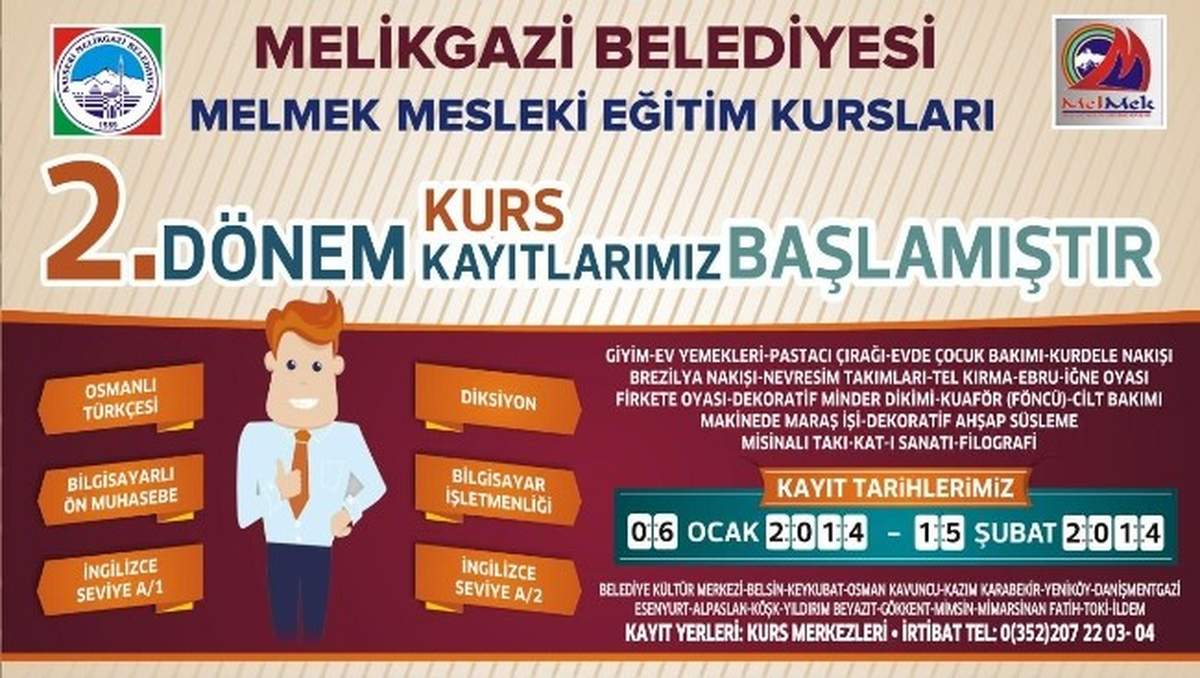 Mel-Mek Kursları 2. Dönem Kayıtları Başladı