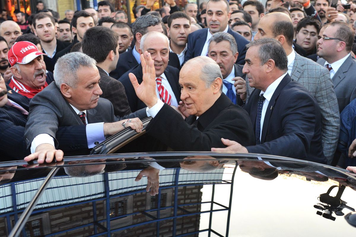 MHP Lideri Bahçeli\'den Sendika Ziyareti