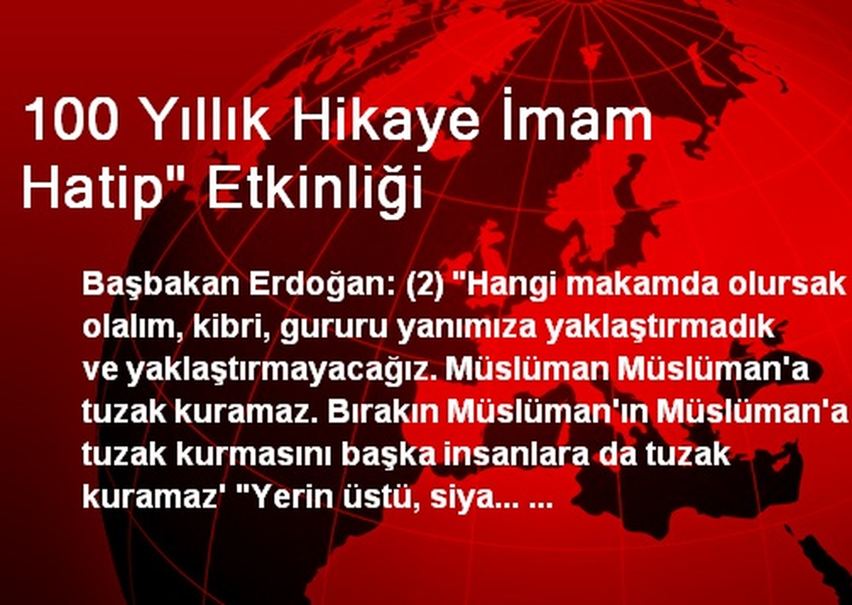 100 Yıllık Hikaye İmam Hatip' Etkinliği