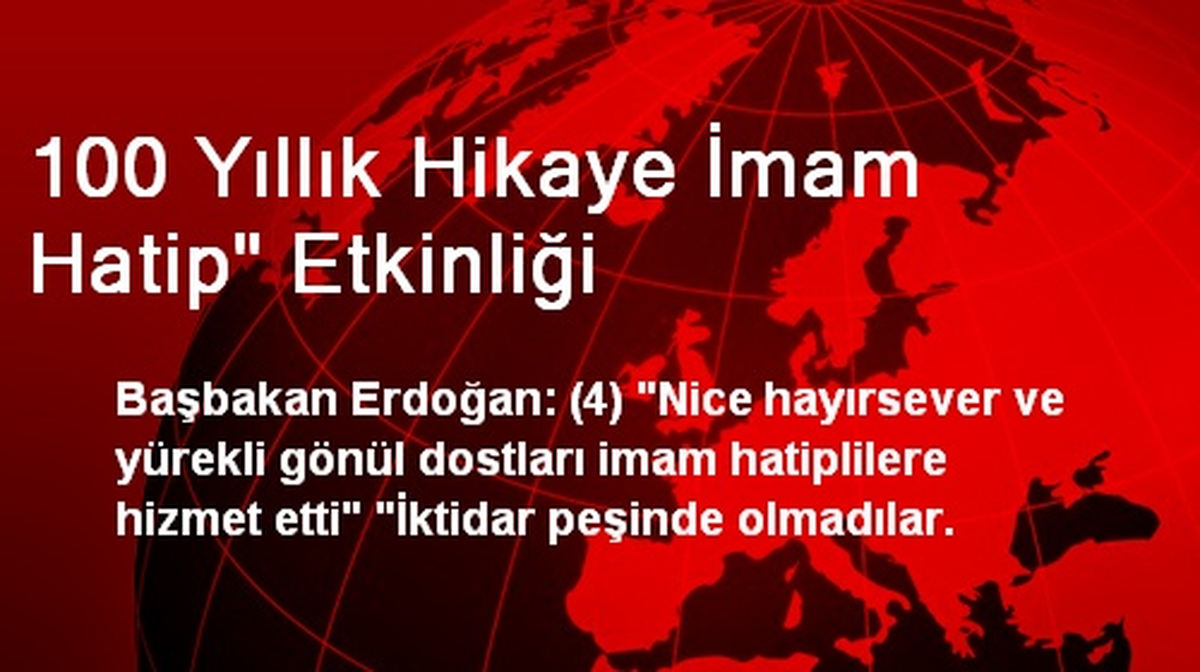 100 Yıllık Hikaye İmam Hatip' Etkinliği