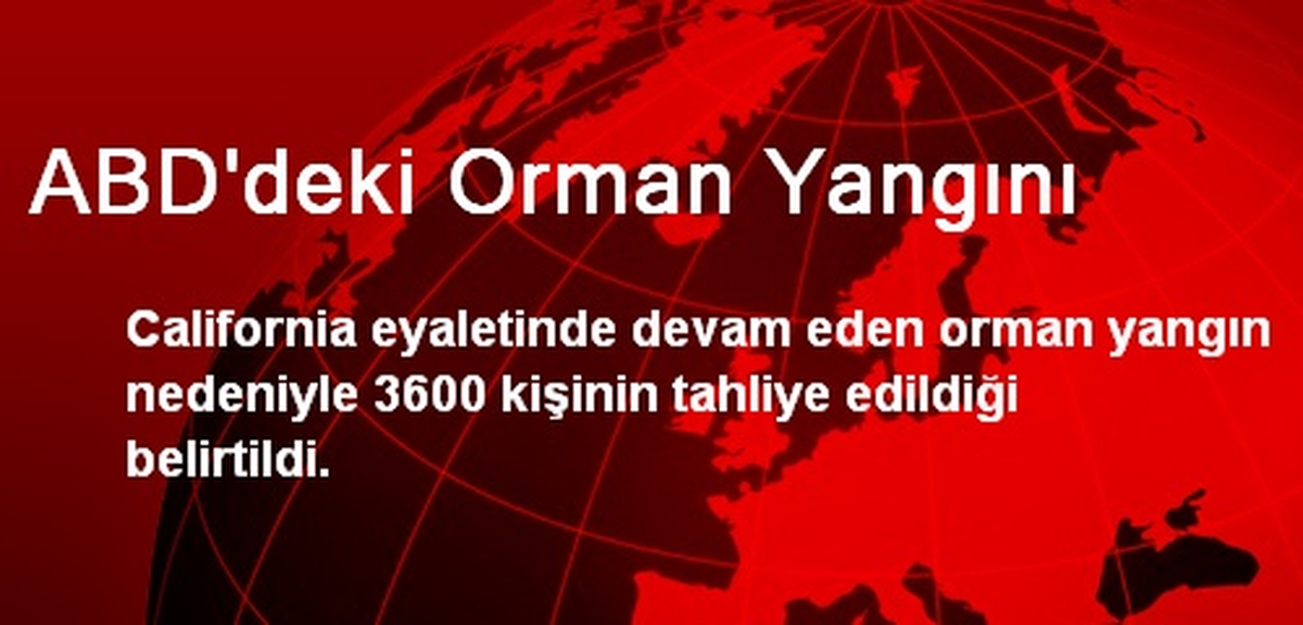 ABD\'deki Orman Yangını