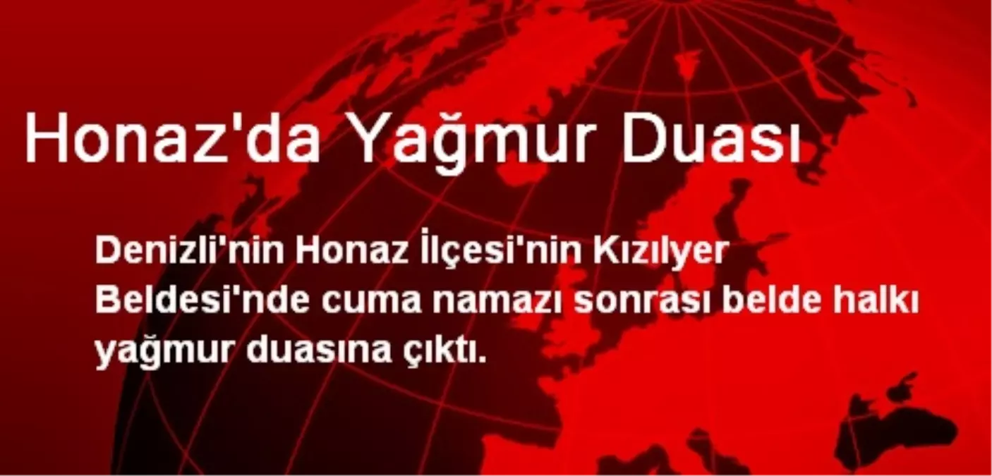 Honaz\'da Yağmur Duası