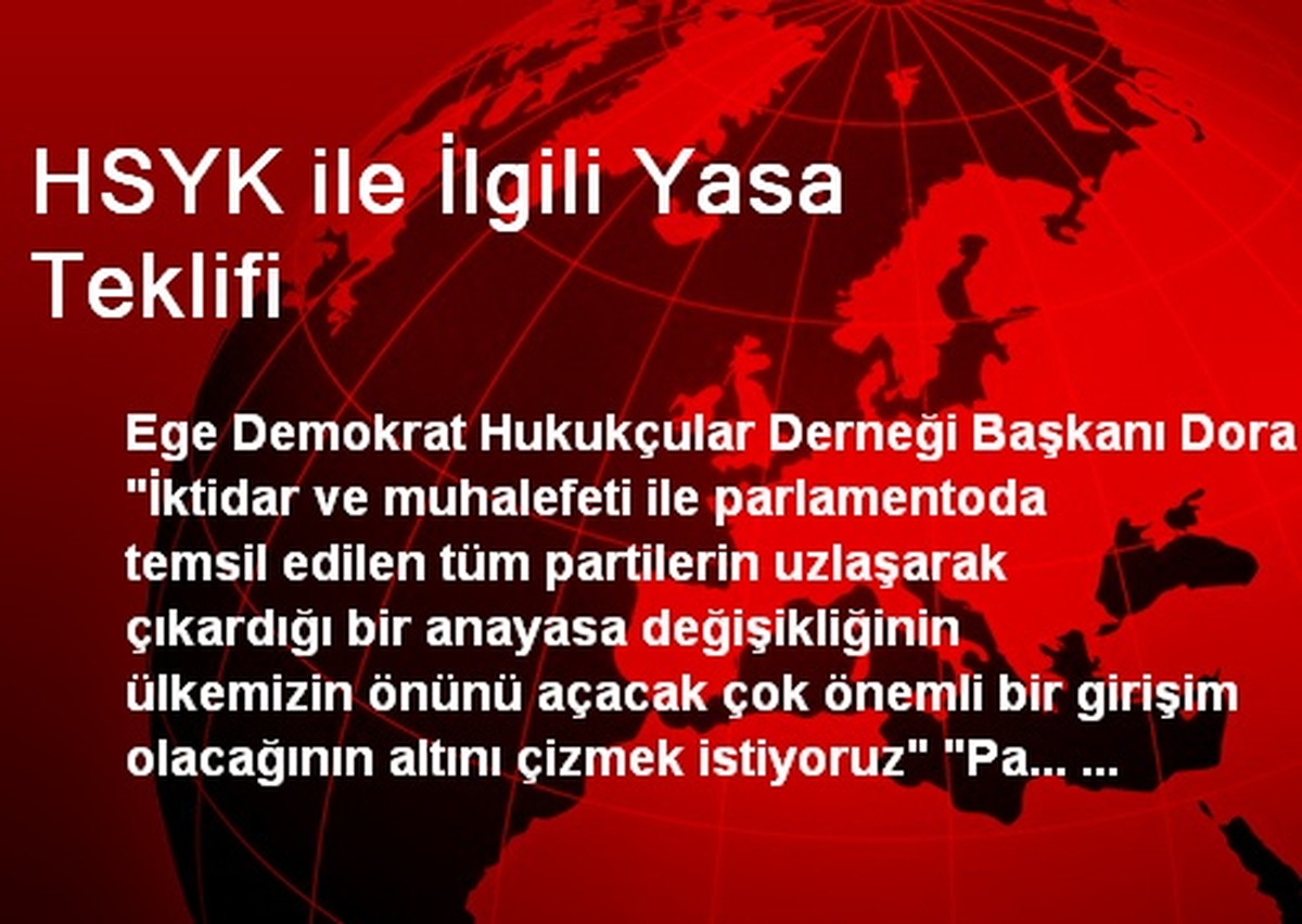 HSYK ile İlgili Yasa Teklifi